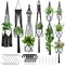 Macramé Plant Hangers – 6-Pack Indoor Hanging Planters with 6-Piece Hanger Kit, Handmade Boho Flower Pot Holders for Home Décor (Pots Not Included)